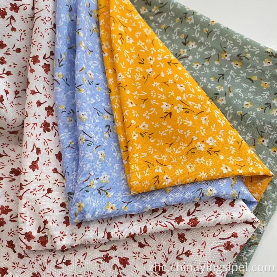 45s最早的图案花软印花fuli crepe 100％粘液面料